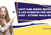 Govt Biotech & Life Sciences Jobs at ILBS