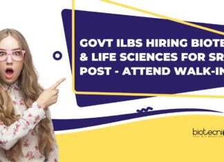 Govt Biotech & Life Sciences Jobs at ILBS