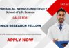 JRF Position in New Delhi MSc Life Sciences Candidates Apply Now for the JNU Vacancy