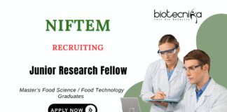 JRF Vacancies at NIFTEM MSc Food Science Candidates Apply Now