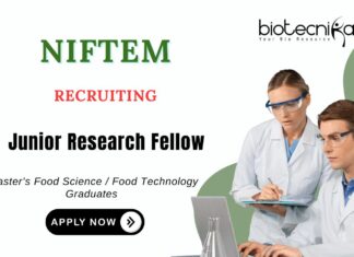 JRF Vacancies at NIFTEM MSc Food Science Candidates Apply Now