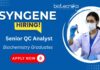 Syngene Careers | Senior QC Analyst - Biologics Role in Bangalore - Biochemistry Jobs