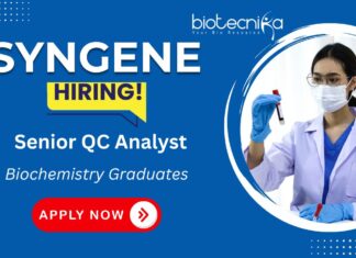 Syngene Careers | Senior QC Analyst - Biologics Role in Bangalore - Biochemistry Jobs