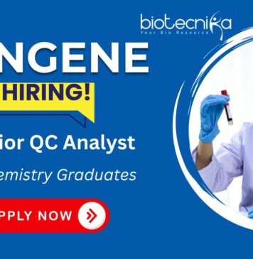 Syngene Careers | Senior QC Analyst - Biologics Role in Bangalore - Biochemistry Jobs