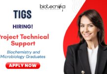 Job Vacancy at TIGS - Biochemistry and Microbiology Jobs Apply Now