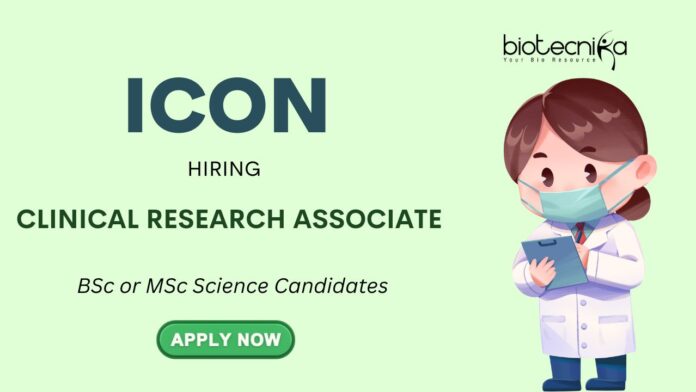 Join ICON plc Careers as a Clinical Research Associate – Shape the Future with this Clinical Research Job Apply Now!