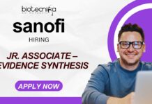 Jr. Associate – Evidence Synthesis Opportunities Apply Now at Sanofi Business Operations!