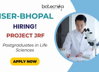 Junior Research Fellow Vacancy at IISER Bhopal - Apply Now