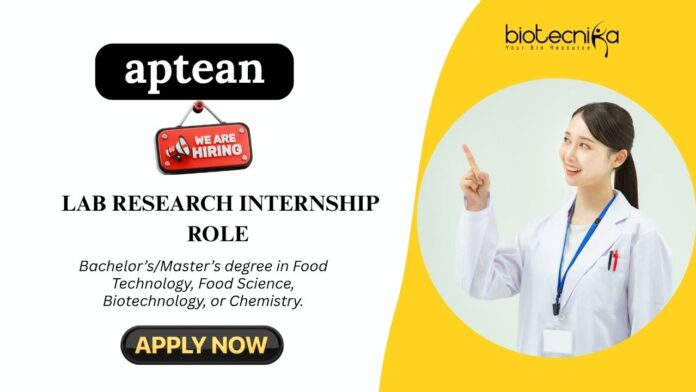Lab Research Internship at Aptean Apply Now to enhance your food science career