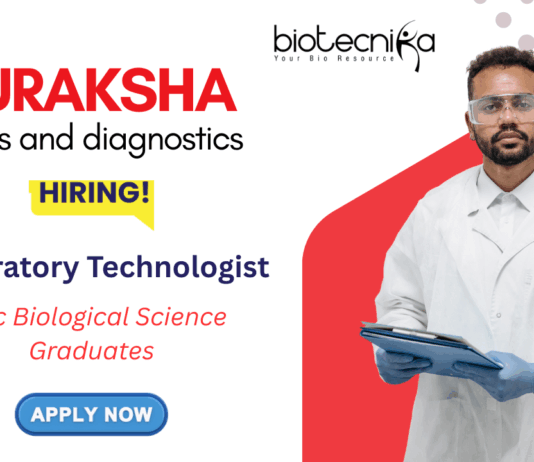 Suraksha Diagnostics Hiring for Laboratory Technologist in Kolkata | MSc Biological Science Graduates Apply