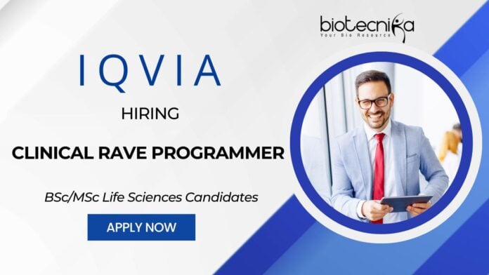 Land Your Dream with the Life Sciences Jobs at IQVIA Careers Click Here to Apply Now for the as a Clinical Rave Programmer Role