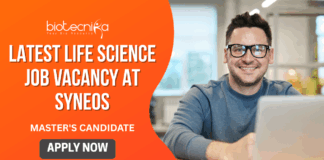 Latest Life Science Job Vacancy at Syneos Master's Candidates