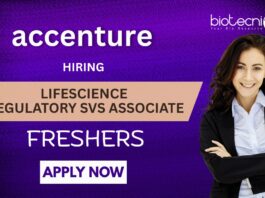 Freshers BSc Life Sciences Jobs at Accenture – Apply For Regulatory Services Associate Role Launch Your Career in Life Sciences Regulatory Operations with Accenture Careers- Freshers Apply Now