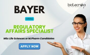 Life Science Job at Bayer - Apply Now for the Regulatory Affairs Specialist Role!