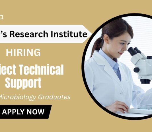 Microbiology Job at St John's Research Institute Apply Now for Project Technical Support Role