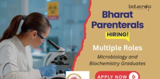 Life Science Jobs at Bharat Parenterals Ltd | Walk-In Interview 2025