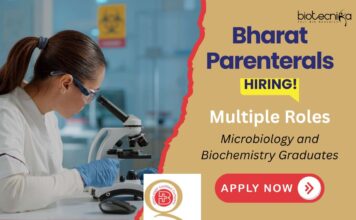 Bharat Parenterals Ltd: Walk-In Interviews for QC Microbiology and Trainee Biochemistry Roles Life Science Jobs at Bharat Parenterals Ltd | Walk-In Interview 2025