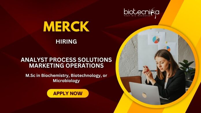 Life Science Jobs at Merck- Apply for Analyst Process Role