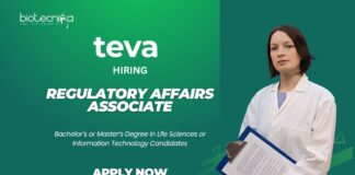 Life Science Jobs at Teva Pharmaceuticals Apply for Regulatory affairs role Now!