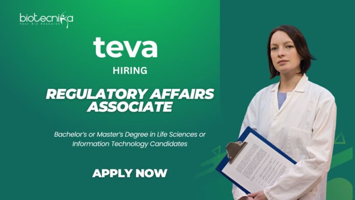 Life Science Jobs at Teva Pharmaceuticals Apply for Regulatory affairs role Now!