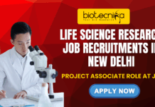 Life Science Research Job Recruitments in New Delhi - Apply for the Project Associate Role at JNU