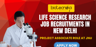 Life Science Research Job Recruitments in New Delhi - Apply for the Project Associate Role at JNU