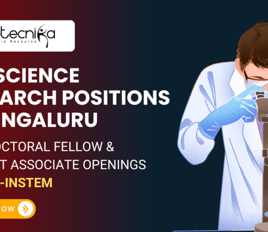 Life Science Research Positions in Bengaluru - Apply Now For Postdoctoral Fellow & Project Associate Openings at BRIC-inStem