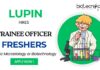 Lupin Jobs at Pune – MSc Life Science Freshers Apply Now for Trainee Officer Role!