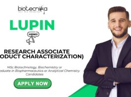Lupin Jobs for MSc Biotech Graduates Apply for Research Associate Position Now!