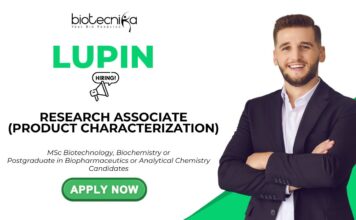 Lupin Jobs for MSc Biotech Graduates Apply for Research Associate Position Now!
