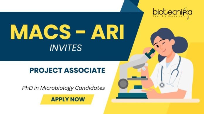 MACS Agrakar Institute Pune Project Associate Job