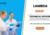 MSc Life Science Job at Lambda Apply Now for the Technical Officer Role