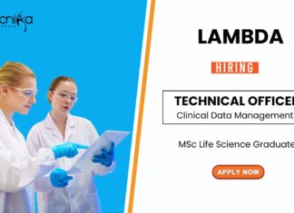 MSc Life Science Job at Lambda | Apply Now for the Technical Officer Role MSc Life Science Job at Lambda Apply Now for the Technical Officer Role