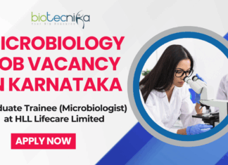 Microbiology Job Vacancy in Karnataka – Apply for Graduate Trainee (Microbiologist) at HLL Lifecare Limited Microbiology Job Vacancy in Karnataka - Apply for Graduate Trainee (Microbiologist) at HLL Lifecare Limited