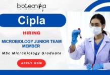 Microbiology Job at Cipla – QA & QC Careers in Sikkim