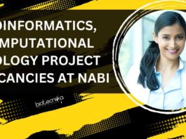 MSc Bioinformatics & Comp Bio Job Vacancies at NABI