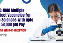 MSc & PhD Life Sciences Vacancies at NABI - Attend Walk-In