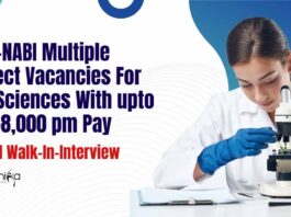 MSc & PhD Life Sciences Vacancies at NABI - Attend Walk-In