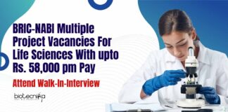 MSc & PhD Life Sciences Vacancies at NABI - Attend Walk-In