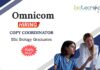 Omnicom Hiring Copy Coordinator Role | BSc Biology Graduates Can Apply 
