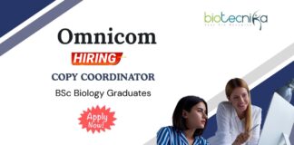 Omnicom Hiring Copy Coordinator Role | BSc Biology Graduates Can Apply 