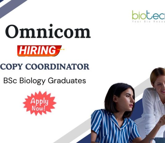 Omnicom Hiring Copy Coordinator Role | BSc Biology Graduates Can Apply 