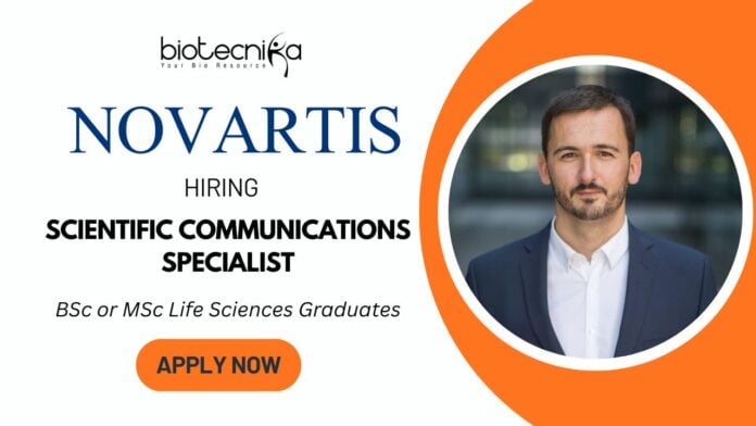 Openings for BSc Life Science Jobs at Novartis Careers Apply for the Scientific Communication Job Now!