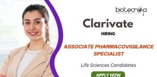 Openings for PV Jobs Apply for Associate Pharmacovigilance Specialist Role at Clarivate Careers