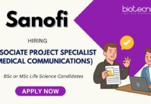 Opportunities for Associate Project Specialist Role – Medical Communications at Sanofi Careers Apply Now for the Medical Writing Job in Hyderabad!