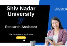 Research Assistant Job at Shiv Nadar University. Life Sciences Candidates, Apply Now. Life Science jobs. CST-UP-funded project.