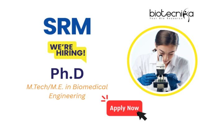 PhD Opportunity at SRM IST - Cardiac Health Monitoring Projects | Apply Now