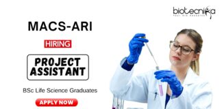 Project Assistant Job at MACS-ARI BSc Life Science Graduates Apply Online