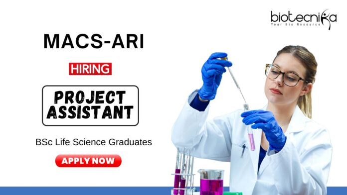 Project Assistant Job at MACS-ARI BSc Life Science Graduates Apply Online