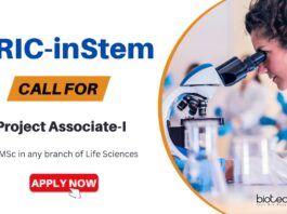 MSc Life Science Jobs: BRIC-inStem Call for the Role Project Associate-I - Apply Now